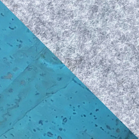 Skulderveske for Xiaomi 12T | laget av filt og økologisk bomull | lysegrå - azur | modell KEDJA deluxe