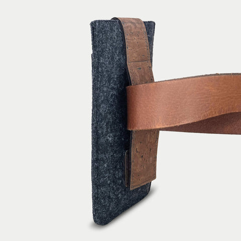 Praktisk belteveske for Google Pixel 6a | med magnetlås og kortlomme | antrasitt | Modell CLIP