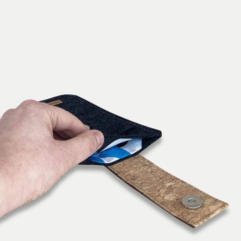 Mobilveske for Samsung Galaxy Z Fold7 | med magnetlås og ekstra rom | antrasitt - Shapes | Modell HAKA