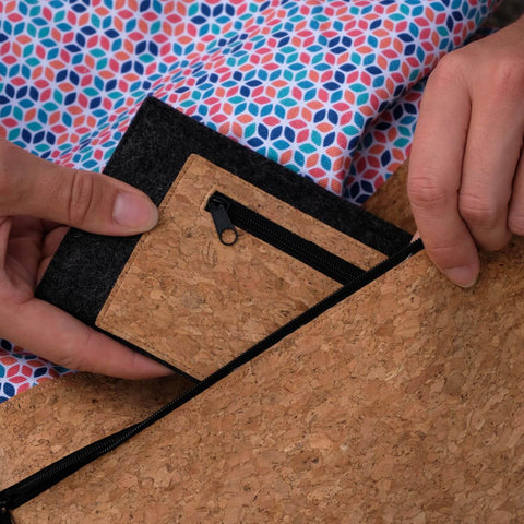 Mobilveske med kortlomme for Samsung Galaxy M02 | antrasitt - bloom | Modell "ZIP"