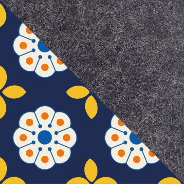 Hylse for PocketBook Era Color | laget av filt og økologisk bomull | antrasitt - bloom | Modell "LET"