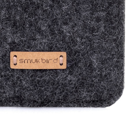 Mobilveske med kortlomme for Xiaomi Poco F5 | antrasitt - blomst | Modell "ZIP"