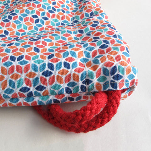 Turnsekk for barn, liten ryggsekk | laget av bomull og kork | Fargerik