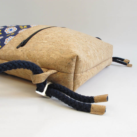 Turnsekk for barn, liten ryggsekk | laget av økologisk bomull og kork | Bloom