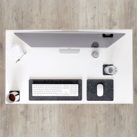 Musematte laget av filt og kork | 20x25 cm | antrasitt