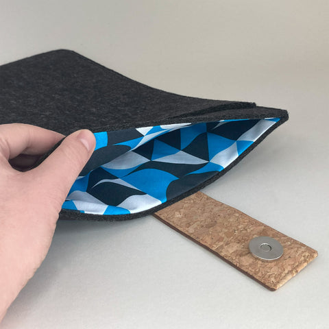 Deksel for Asus Zenbook 14 Flip | med magnetlås og ekstra rom  | antrasitt - Former | Modell "HAKA"