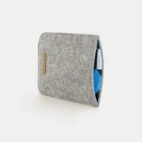 Mobildeksel for Fairphone 6 | laget av filt og økologisk bomull | lys grå - shapes | Modell "LET"