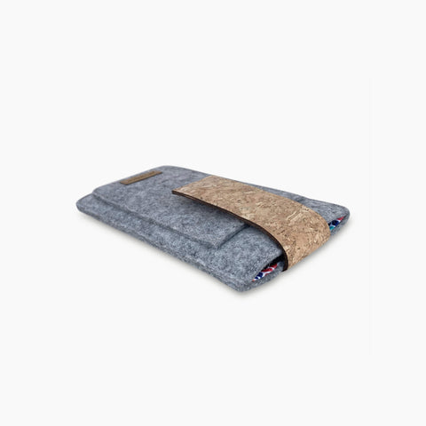 Mobildeksel for Fairphone 3 | med magnetlås og ekstra rom | lys grå - Colorful | Modell HAKA