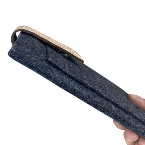 Skreddersydd eReader-etui | med magnetlås og ekstra rom | antrasitt - Fargerik | Modell "HAKA"