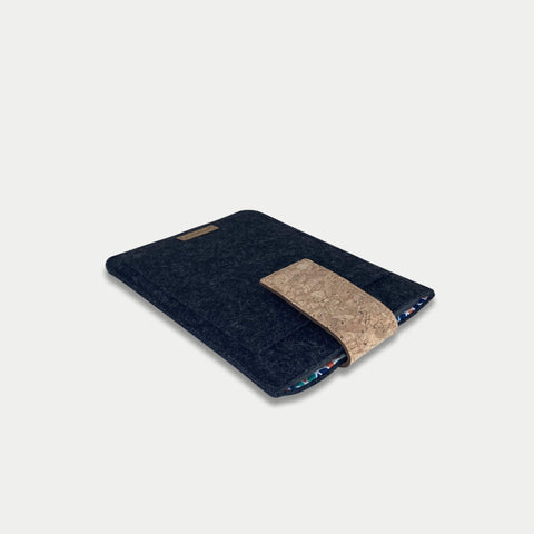 Skreddersydd eReader-etui | med magnetlås og ekstra rom | antrasitt - Fargerik | Modell "HAKA"