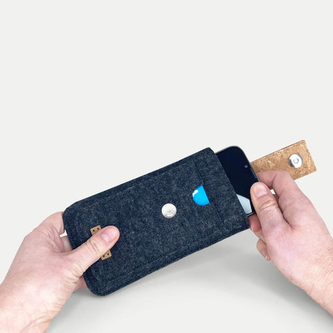 Mobilveske for Samsung Galaxy A20e | med magnetlås og ekstra rom | antrasitt - Bloom | Modell HAKA