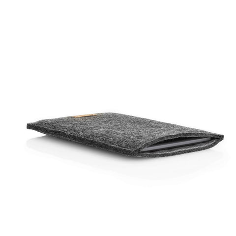 Hylse for PocketBook Verse Pro Color | laget av filt og økologisk bomull | antrasitt - spor | Modell "LET"