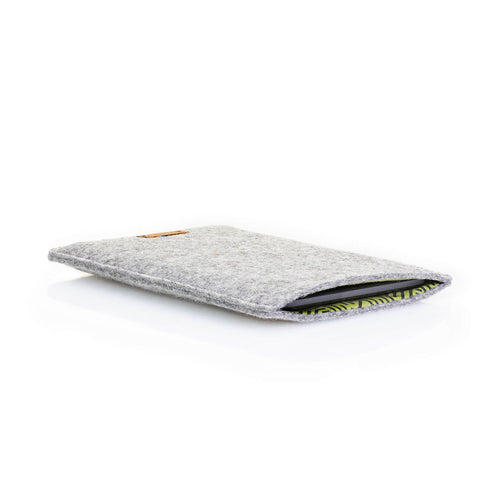 Hylse for PocketBook Verse Pro Color | laget av filt og økologisk bomull | lys grå - striper | Modell "LET"