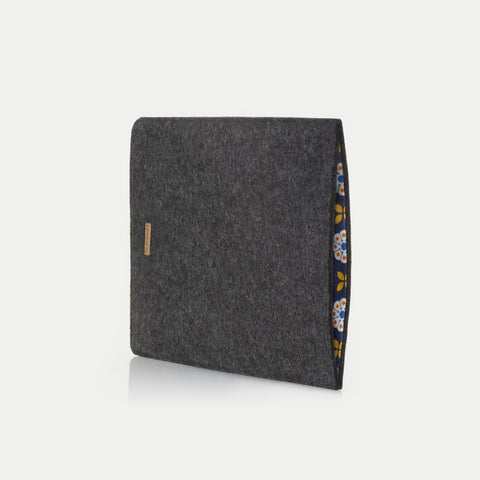 Deksel for Asus VivoBook S 16 Flip | laget av filt og økologisk bomull | antrasitt - Bloom | Modell "LET"