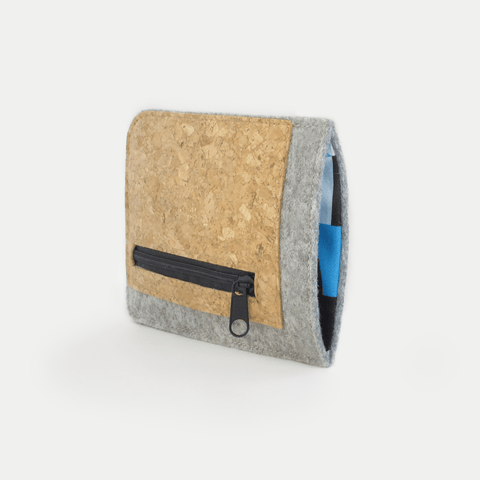 Mobilveske med kortlomme for Xiaomi 14 | lys grå - former | Modell "ZIP"
