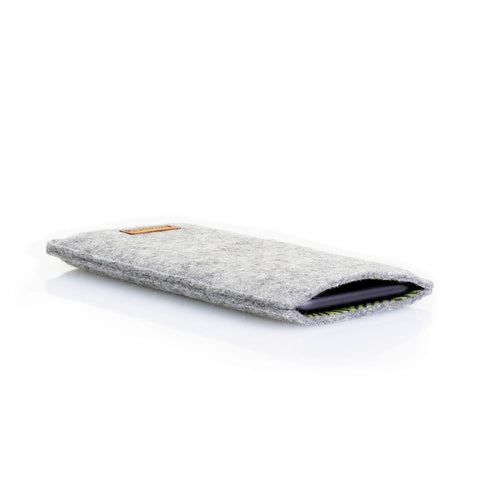 Mobilveske med kortlomme for Xiaomi 12T | lys grå - striper | Modell "ZIP"