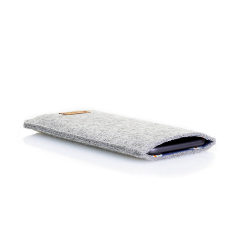 Mobilveske med kortlomme for Xiaomi 12T | lys grå - blomst | Modell "ZIP"