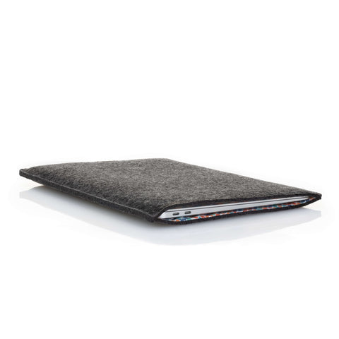 Deksel til MacBook Air 13 | laget av filt og økologisk bomull | antrasitt - Fargerik | Modell "LET"