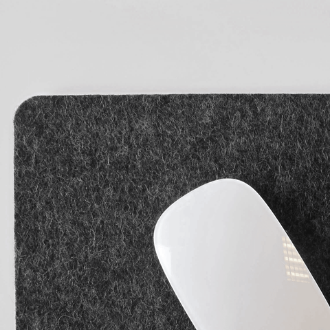 Musematte laget av filt og kork | 20x25 cm | antrasitt