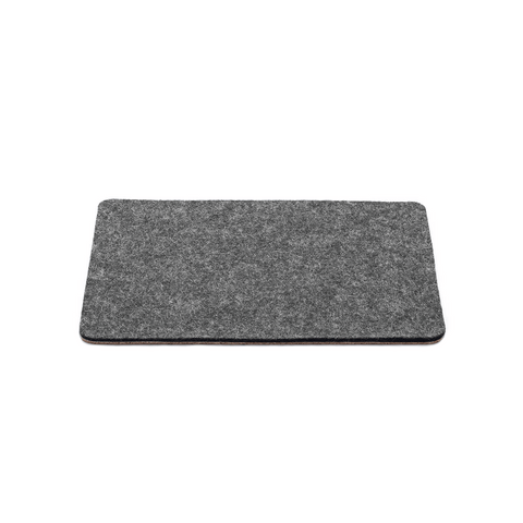 Musematte laget av filt og kork | 20x25 cm | antrasitt