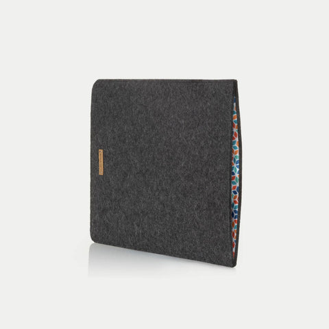 Deksel for Galaxy Tab S6 lite (2022) | laget av filt og økologisk bomull | antrasitt - fargerik | Modell "LET"