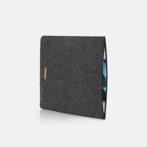 Deksel for iPad Pro 11" - 4. gen | laget av filt og økologisk bomull | antrasitt - former | Modell "LET"
