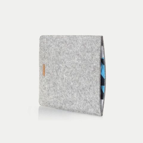 Deksel til Galaxy Tab A8 | laget av filt og økologisk bomull | lys grå - former | Modell "LET"