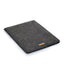Deksel for iPad Pro 12,9" - 5. gen | laget av filt og økologisk bomull | antrasitt - striper | Modell "LET"