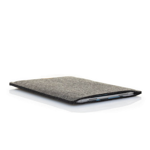 Deksel for Galaxy Tab S6 lite (2022) | laget av filt og økologisk bomull | antrasitt - former | Modell "LET"