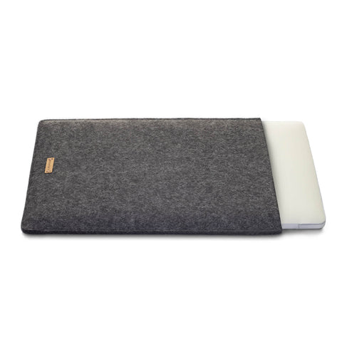Deksel til Surface Pro 9 | laget av filt og økologisk bomull | antrasitt - spor | Modell "LET"