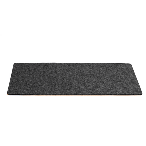 Skrivebordsunderlag av filt og kork | 30x60 cm | antrasitt