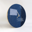 Veggklokke Wabi Sabi Denim rund 30 cm | Denim - gull | Design: Fukuoka