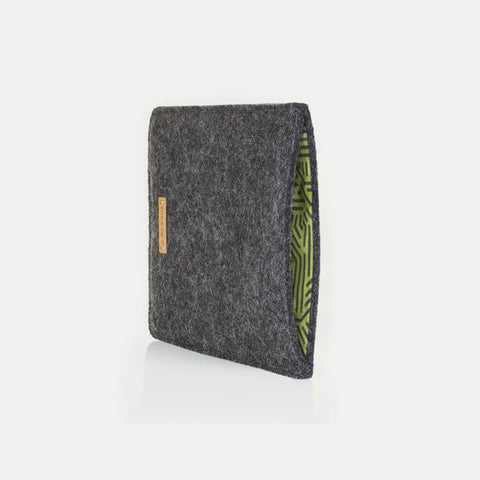 Skreddersydd eReader-etui | laget av filt og økologisk bomull | antrasitt - striper | Modell "LET"