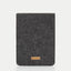 Skreddersydd eReader-etui | laget av filt og økologisk bomull | antrasitt - blomst | Modell "LET"