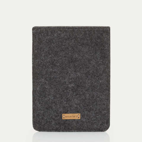 Deksel for Kindle Paperwhite 10 | laget av filt og økologisk bomull | antrasitt - fargerik | Modell "LET"