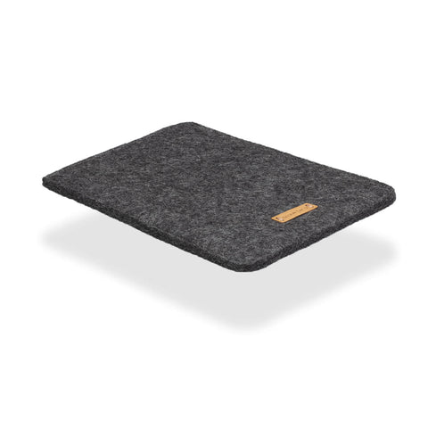 Skreddersydd eReader-etui | laget av filt og økologisk bomull | antrasitt - striper | Modell "LET"