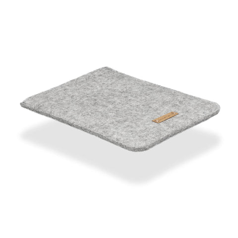 Deksel for Onyx Boox Tab Mini C | laget av filt og økologisk bomull | lys grå - blomst | Modell "LET"
