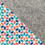 Deksel for PocketBook InkPad Color | laget av filt og økologisk bomull | lys grå - fargerik | Modell "LET"